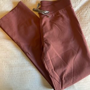 Womens FIGS Livingston basic small tall MAUVE scrub pants